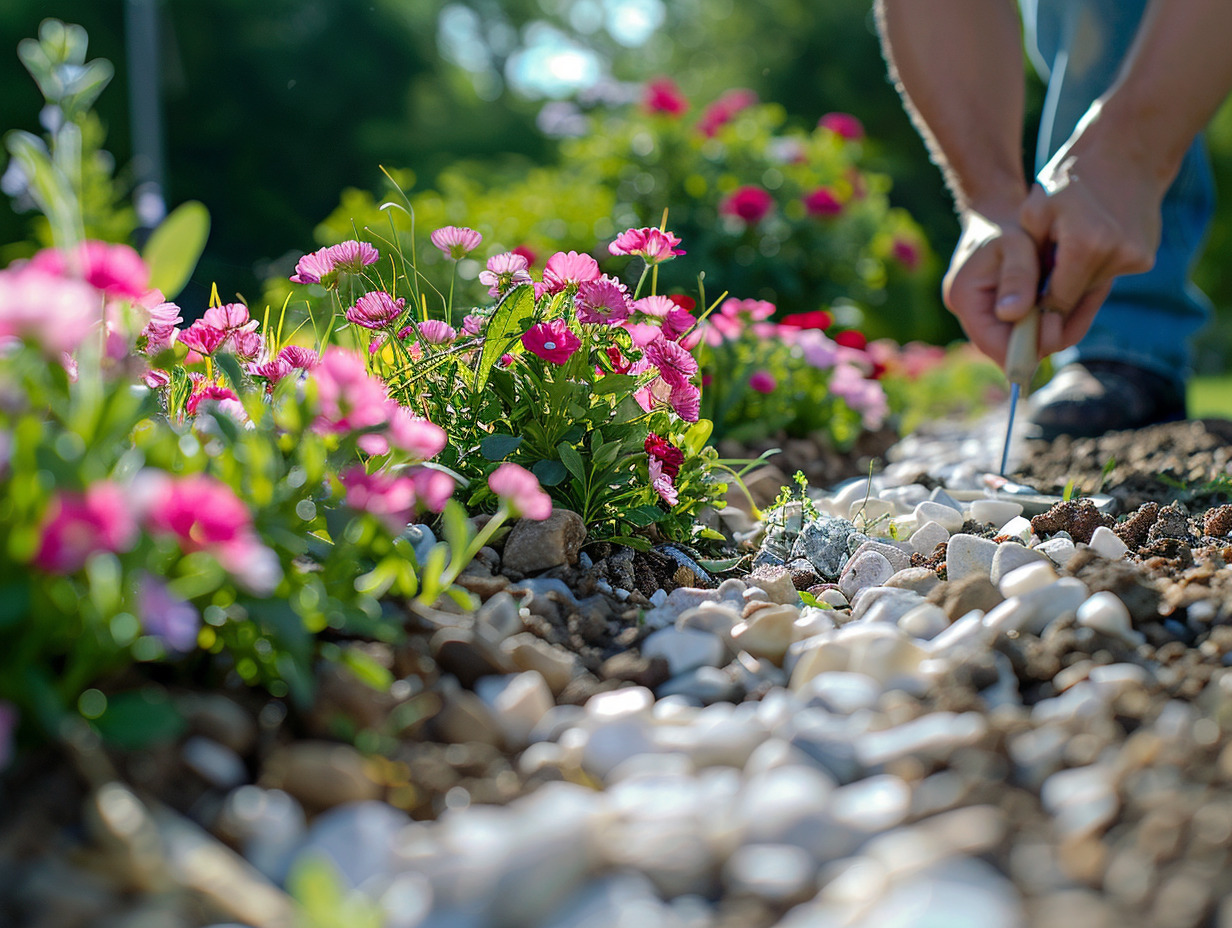 techniques de recouvrement pour cailloux: méthodes et astuces - cailloux  jardin